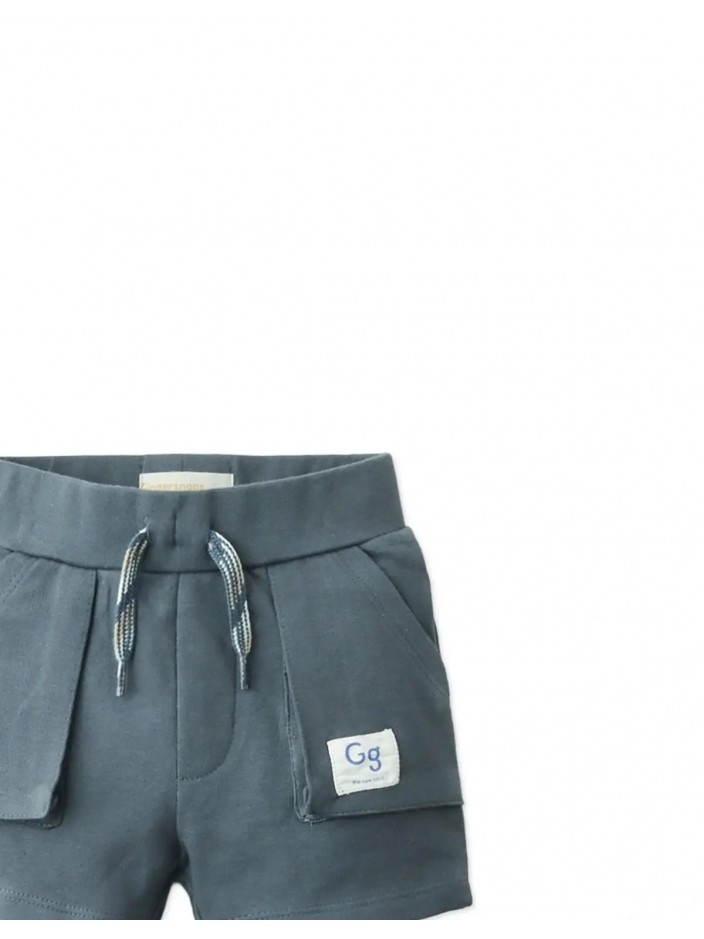 Baby Kaede Drawstring Shorts with Side Pockets and Logo Patch
