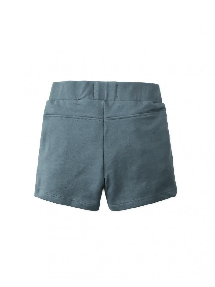 Baby Kaede Drawstring Shorts with Side Pockets and Logo Patch