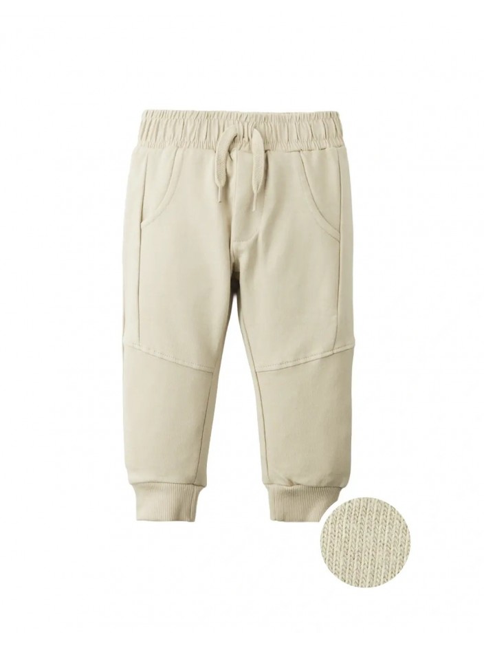 Baby Shoji Paneled Drawstring Joggers with Scoop Pockets