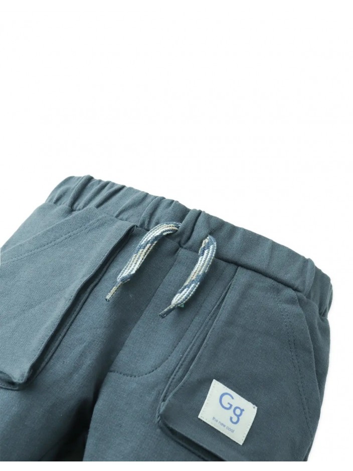Baby Ronin Drawstring Joggers with Side Pockets and Logo Patch