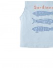 Baby Riki Graphic Tank Top in Sardine Fish
