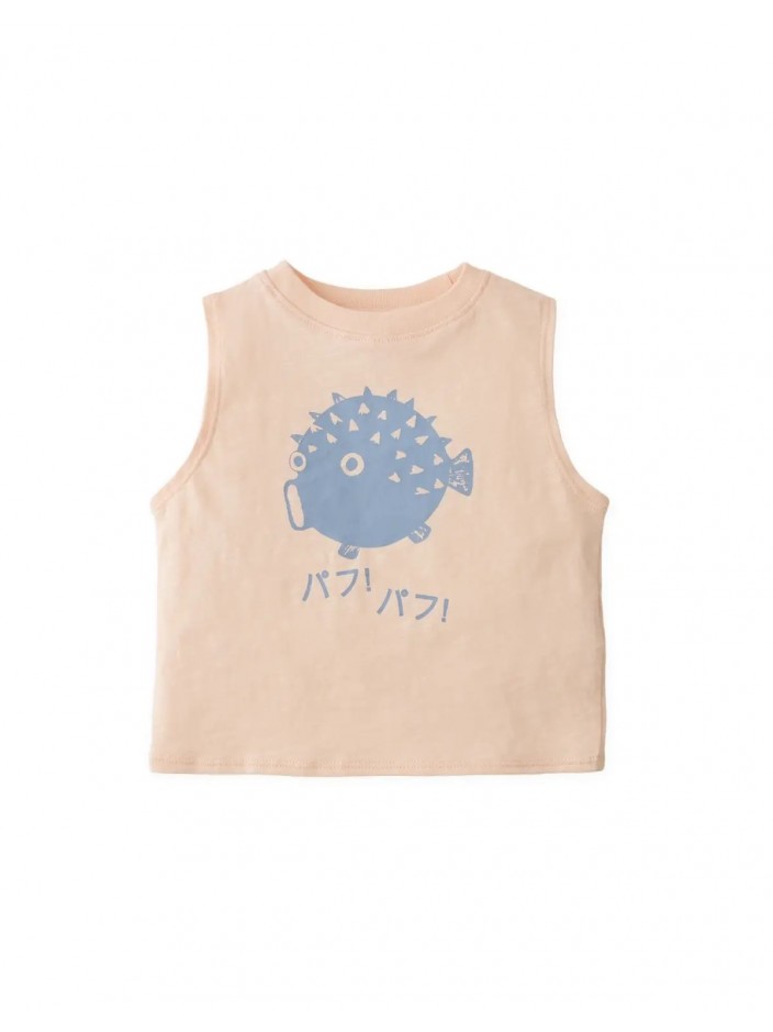 Baby Riki Graphic Tank Top in Pufferfish
