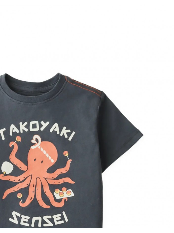 Baby Tobi Graphic Tee in Takoyaki Octopus