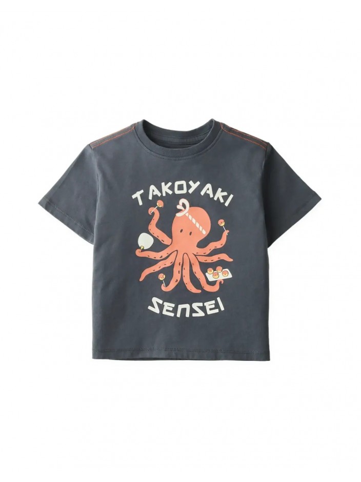 Baby Tobi Graphic Tee in Takoyaki Octopus