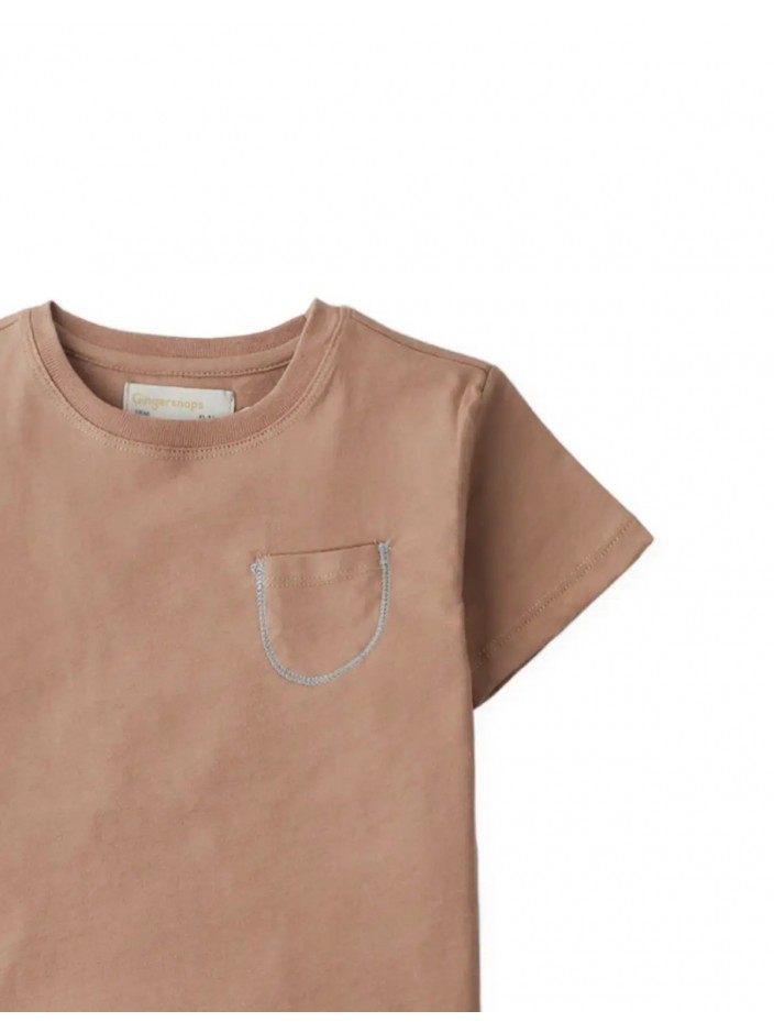 Baby Kazu Pocket Tee with Contrast Stitching