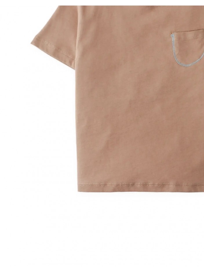Baby Kazu Pocket Tee with Contrast Stitching