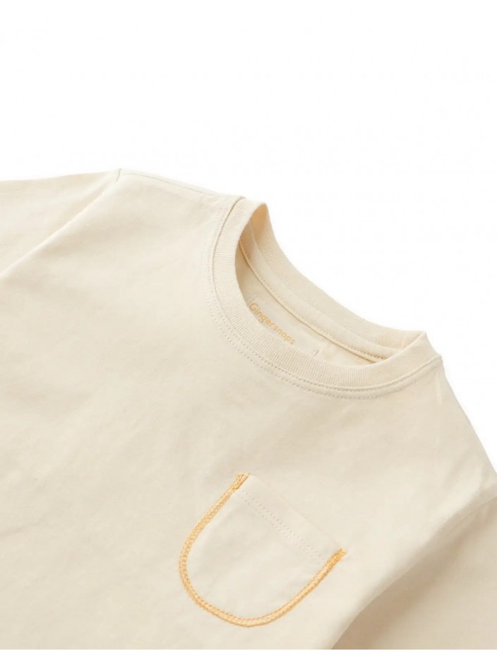 Baby Kazu Pocket Tee with Contrast Stitching