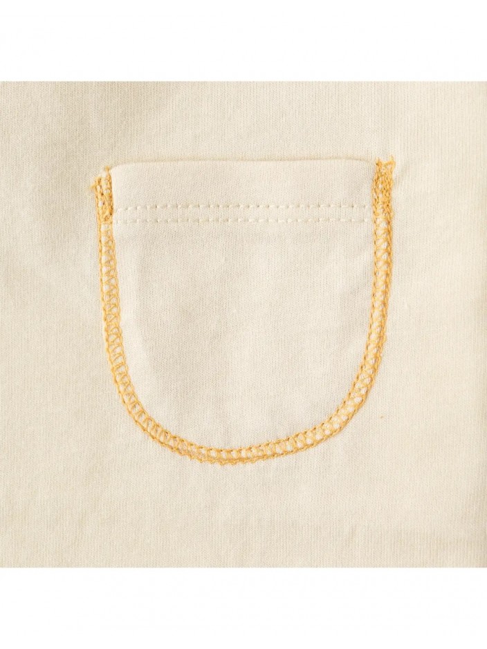Baby Kazu Pocket Tee with Contrast Stitching