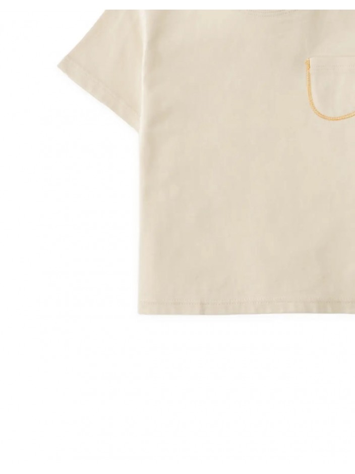 Baby Kazu Pocket Tee with Contrast Stitching