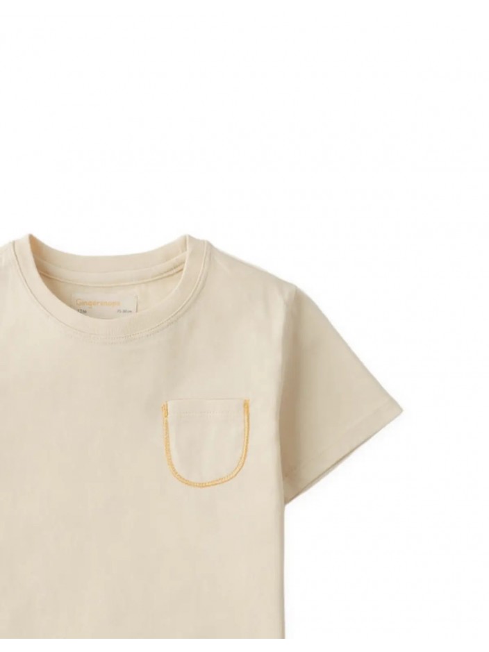 Baby Kazu Pocket Tee with Contrast Stitching