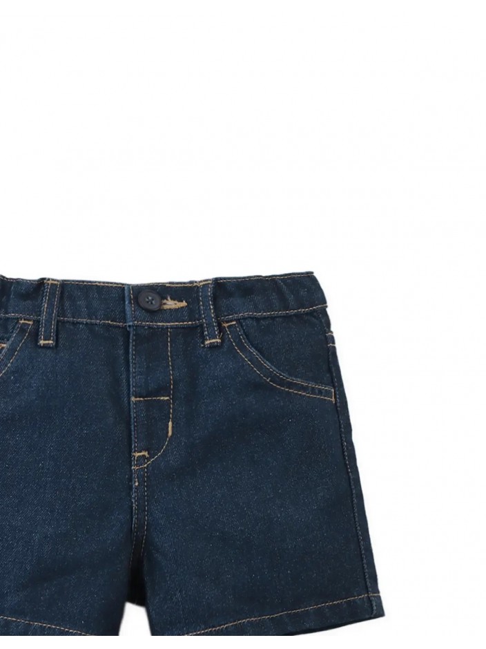 Baby Haru Dark Wash Denim Shorts