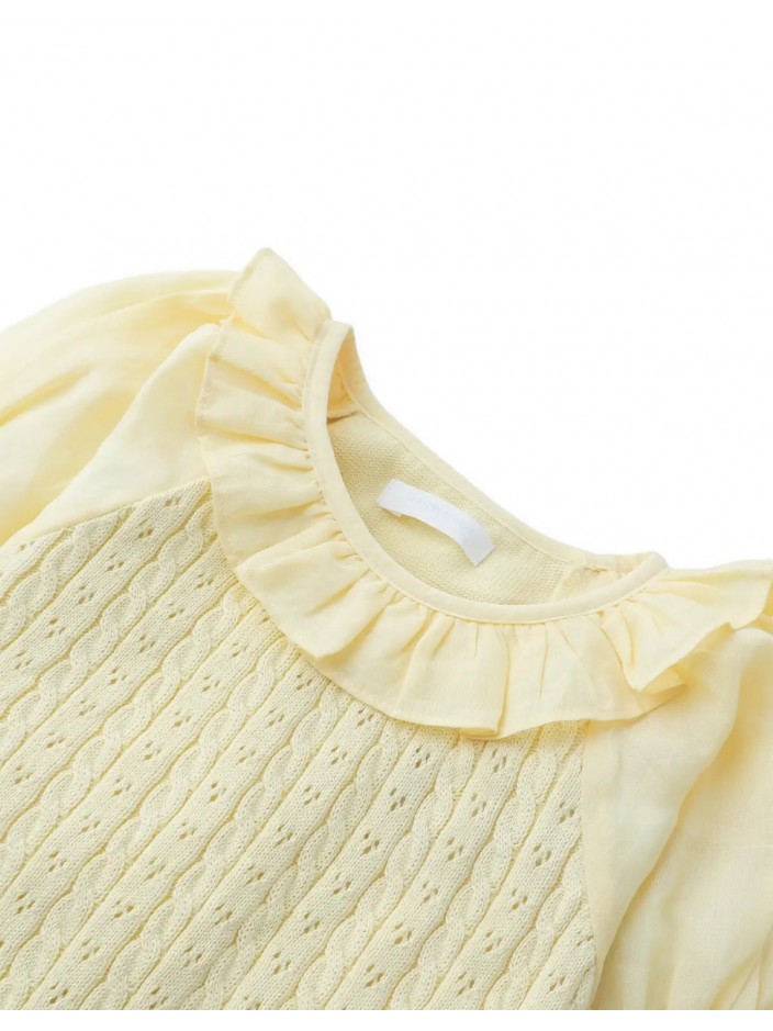 Faye Drop Waist Dress with Puff Sleeves