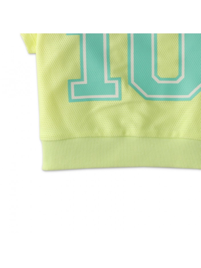 Girls Jersey Mesh with Floral Sequin Embellishments