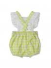 Baby Girls Gingham Detachable Straps Playsuit with Bow