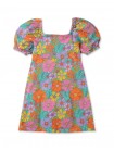 Girls Floral Print Sweetheart Jeresy Dress