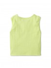 Girls Double Shoulder Cut Out Rib Tank Top