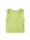 Girls Double Shoulder Cut Out Rib Tank Top