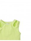 Girls Double Shoulder Cut Out Rib Tank Top