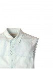 Girls' Linen Jumpsuit w/Embroidered Bib Collar