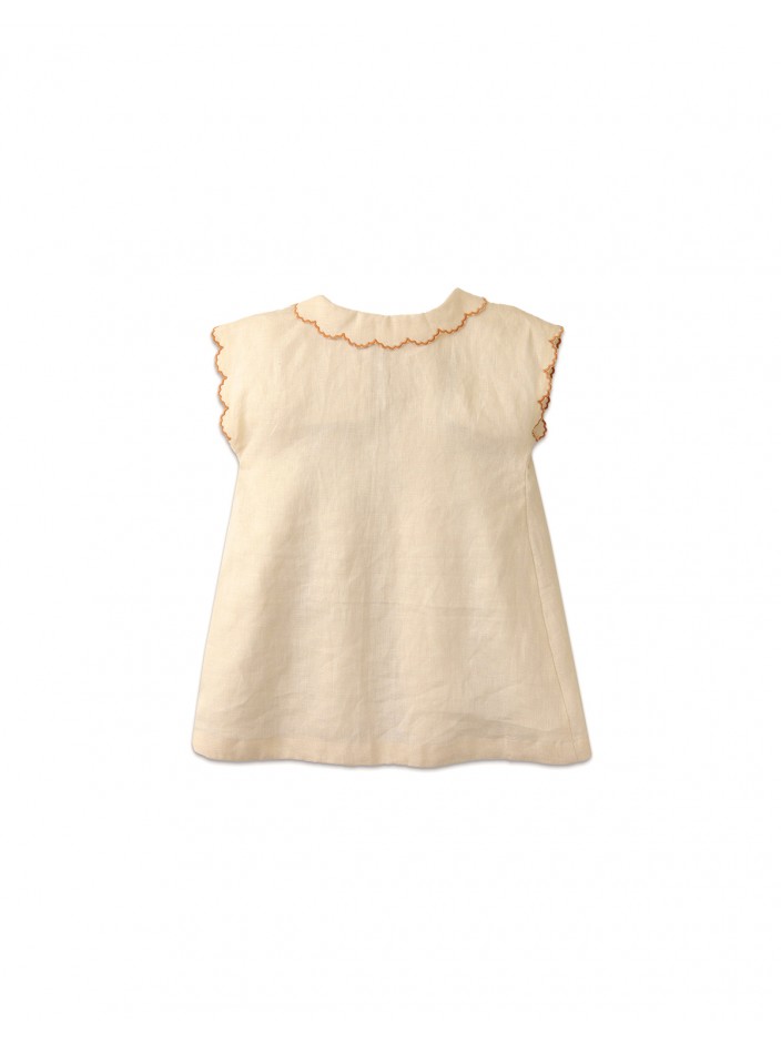 Baby Girls Shift Dress with Dainty Embroidery