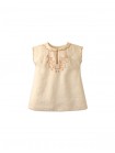 Baby Girls Shift Dress with Dainty Embroidery