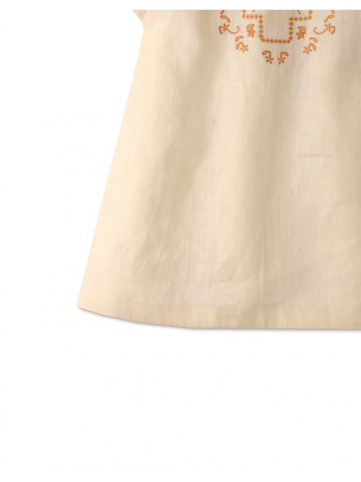 Baby Girls Shift Dress with Dainty Embroidery