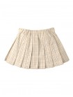 Girls' Checkered Print Pleated Skorts with Inner Shorts Lining