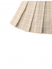 Girls' Checkered Print Pleated Skorts with Inner Shorts Lining