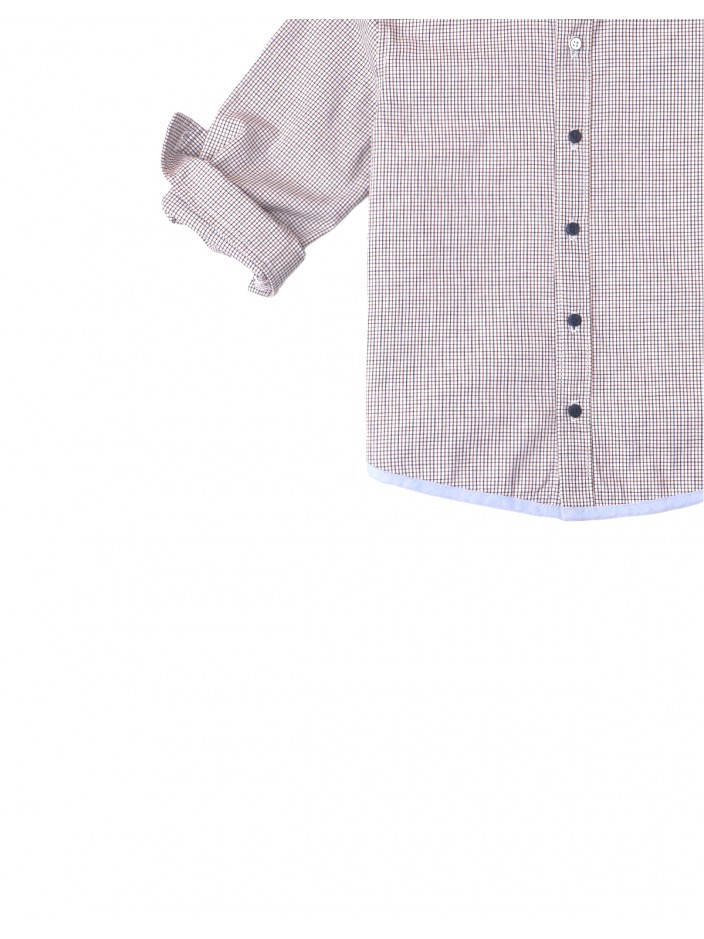 Boys' 2-Tone Checks Shirt w/Hem Binding