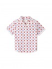 Boys' Tile Print Shirt w/Swiss Piping