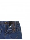 Girls Denim Utility Short with Patch Pockets and Contrast Top