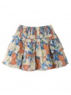 Girls' Floral Print Tiered Skirt with Smocked Yoke
