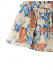 Girls' Floral Print Tiered Skirt with Smocked Yoke