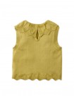 Girls' Scalloped Edge Neck and Hem Knitted Top