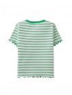 Girls' Stripey Ribbed Baby Tee with Contrast Ribbing