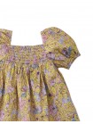 Baby Girls' Meadow Print Puffed Sleeves Dress with Smocking