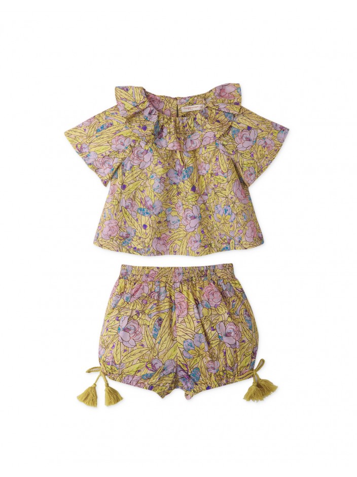 Baby Girls' Meadow Printed Blouse & Shorts Set