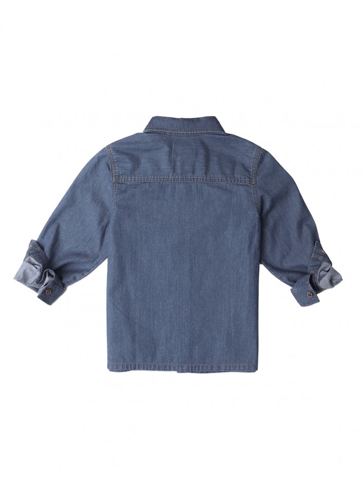 Boys' Embroidered Soft Denim Shirt