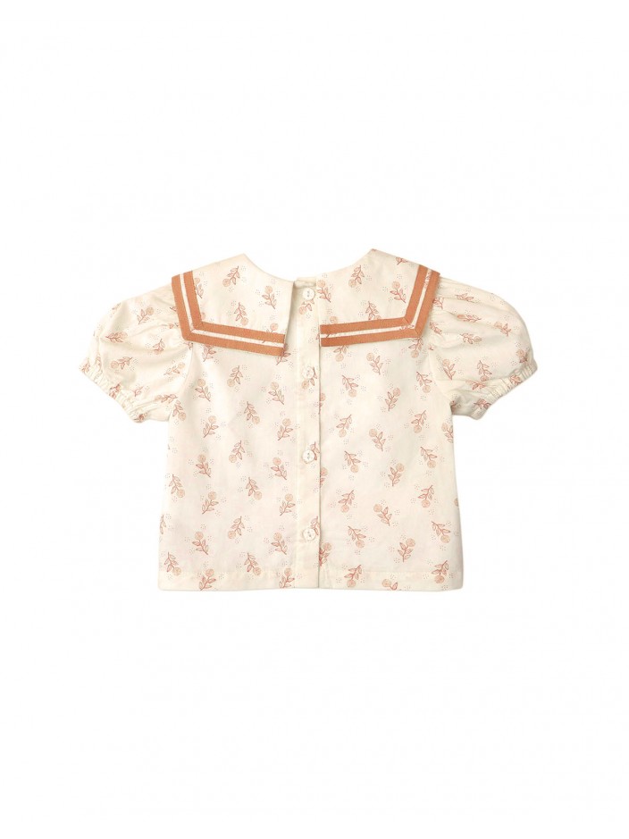 Baby Girls' Ditsy Print Ribbed Baby Tee