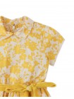 Baby Girls' Floral Print Waisted Dress with Collar and Sash