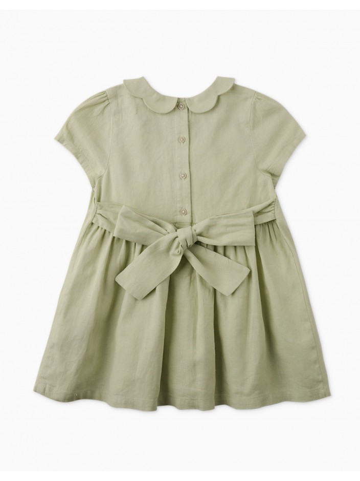 Baby Girls' Smocked Dress with Collar