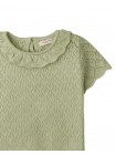 Baby Girls' Pointelle Knitted Blouse with Ruffles